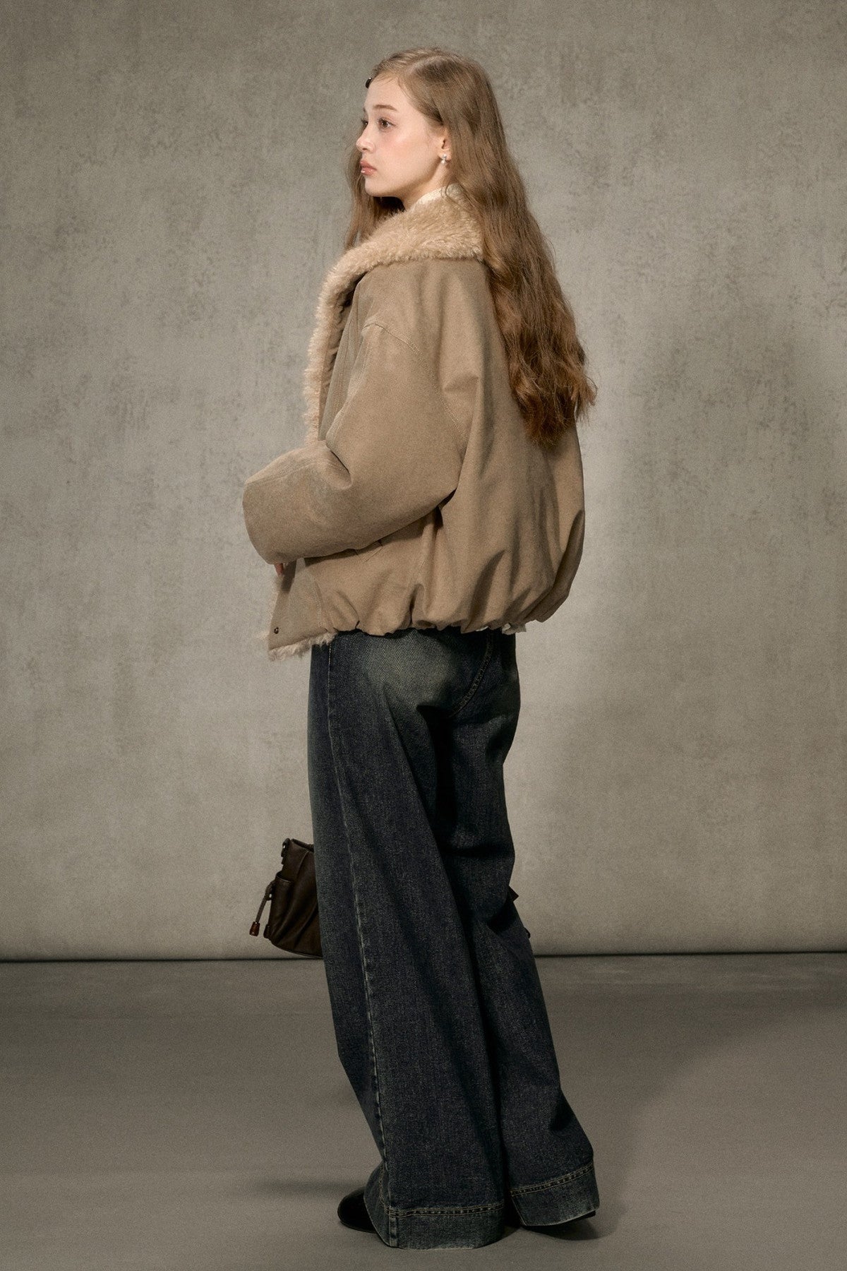 Fur Collar Bud-Shaped Down Jacket
