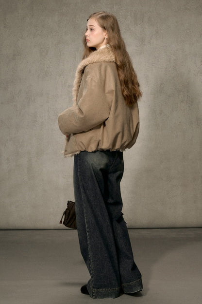 Fur Collar Bud-Shaped Down Jacket