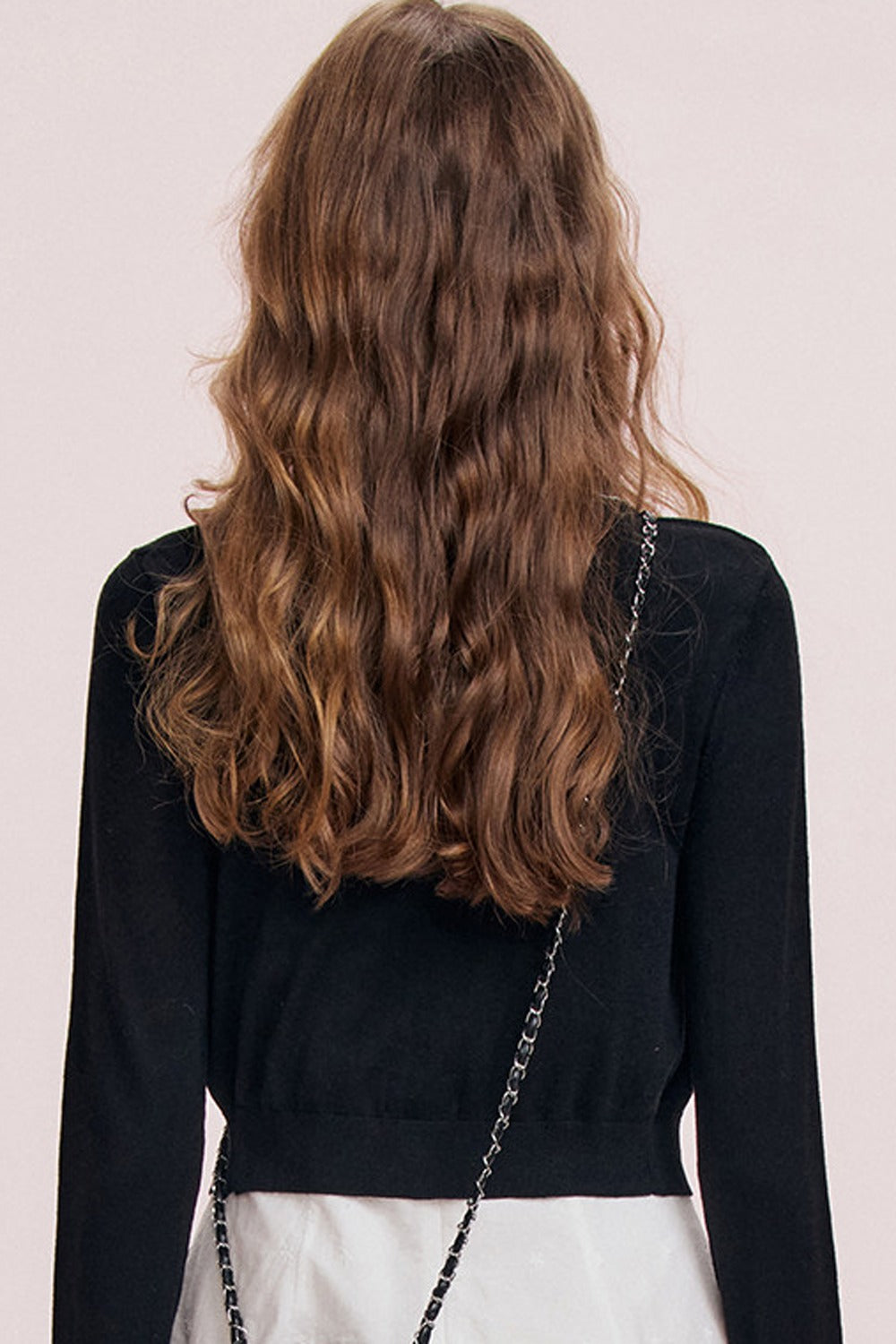 Romantic Cashmere Wavy Cardigan