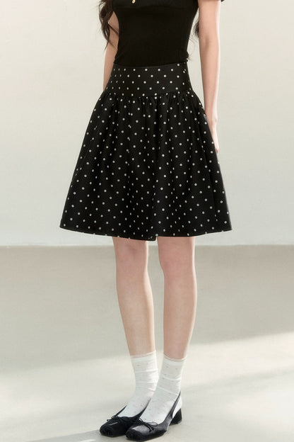 Minifalda Evasé con Lunares