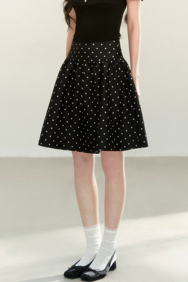 Minifalda Evasé con Lunares