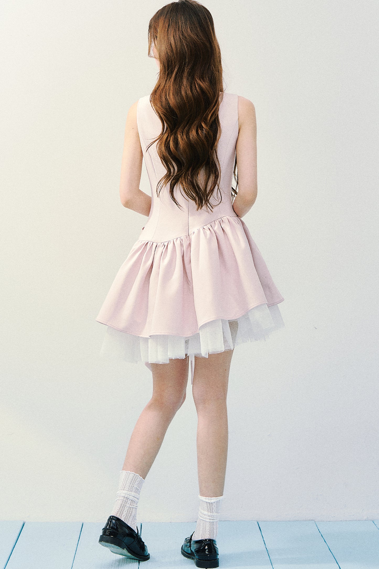 Abito da balletto rosa e grigio