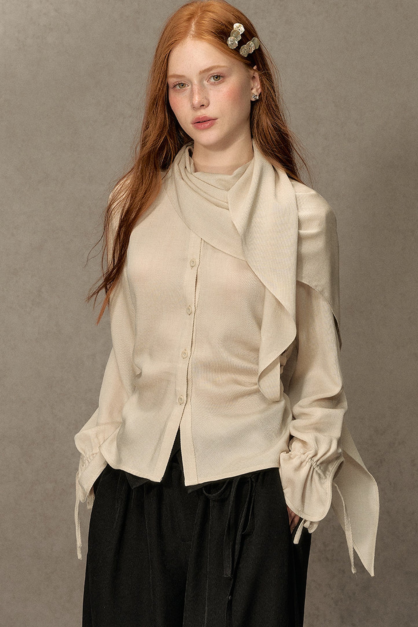 Beautiful and Relaxed Lyocell Cape Shirt