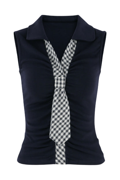 Preppy Style Top and Skirt Set-Up