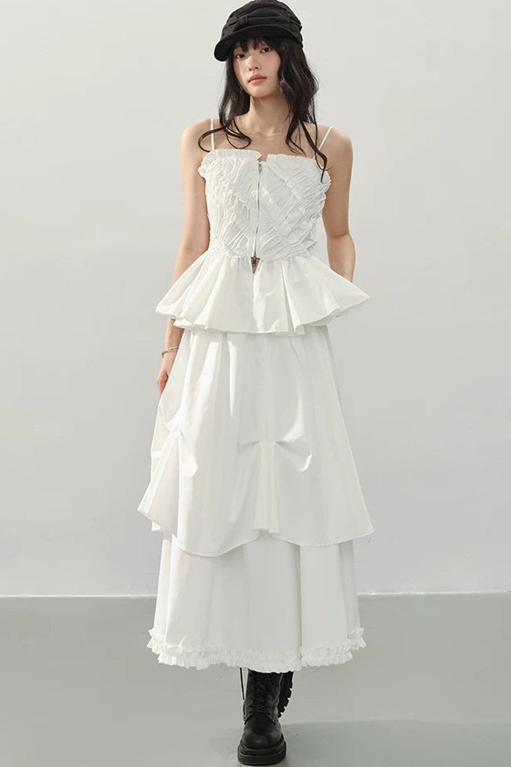 Irregular Pleated A-Line Skirt