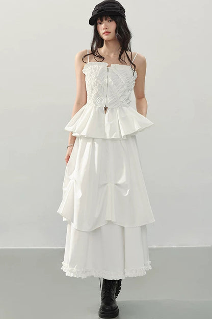 Irregular Pleated A-Line Skirt