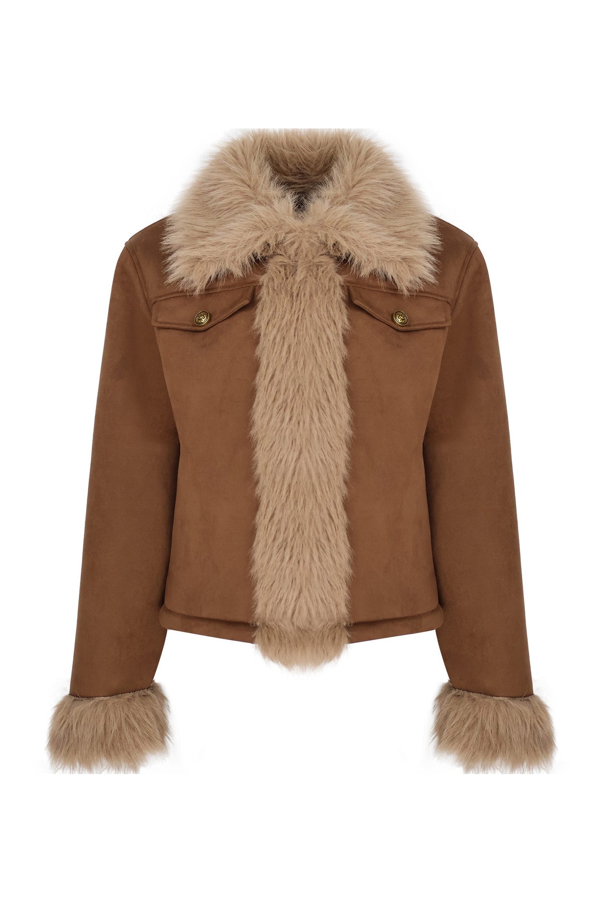Brown Suede Jacket and Jeans Set-Up