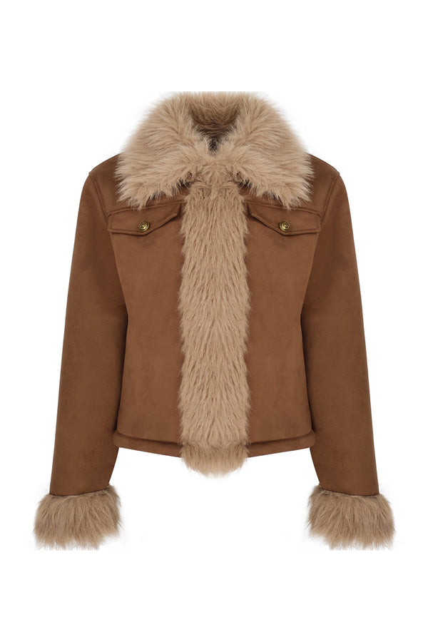 Brown Suede Jacket and Jeans Set-Up