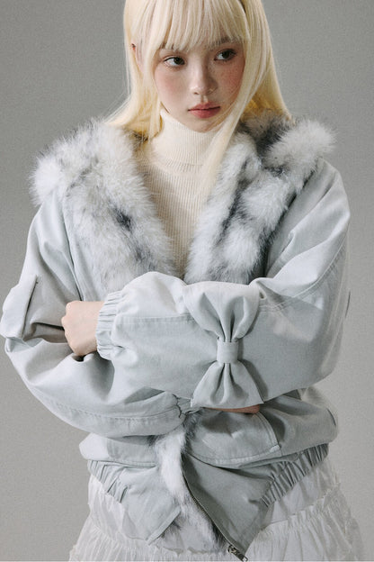 Thick Plush Hooded Jacket