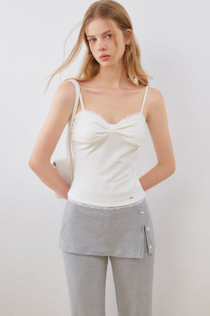 3D Bow Lace Trim Camisole