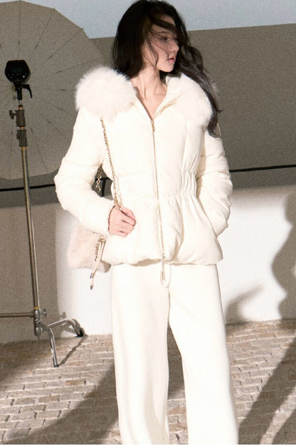 Veste en mélange de Tencel et de laine, garnie de 90% duvet de canard