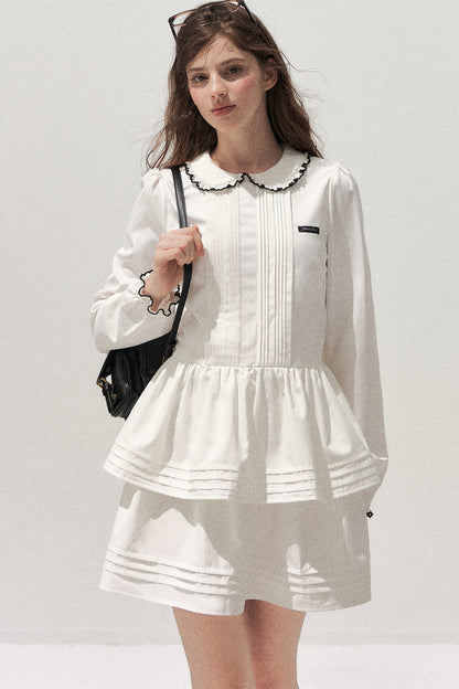 Tuck Pleated Cake Dress