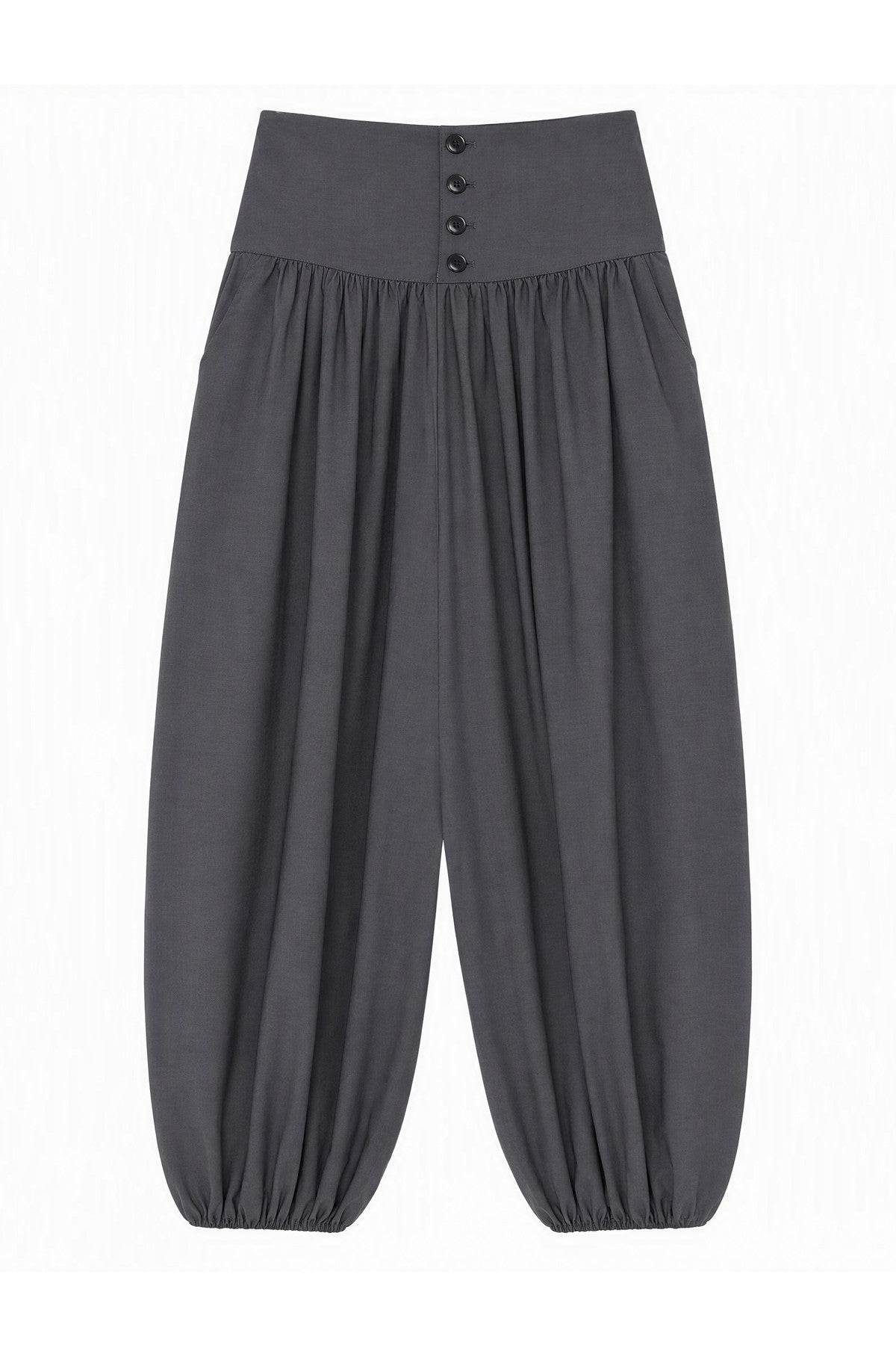 Knitted Cardigan and Tube Top and Lantern Pants Set-Up