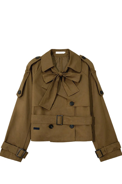 Cotton Double-Breasted Trench Coat