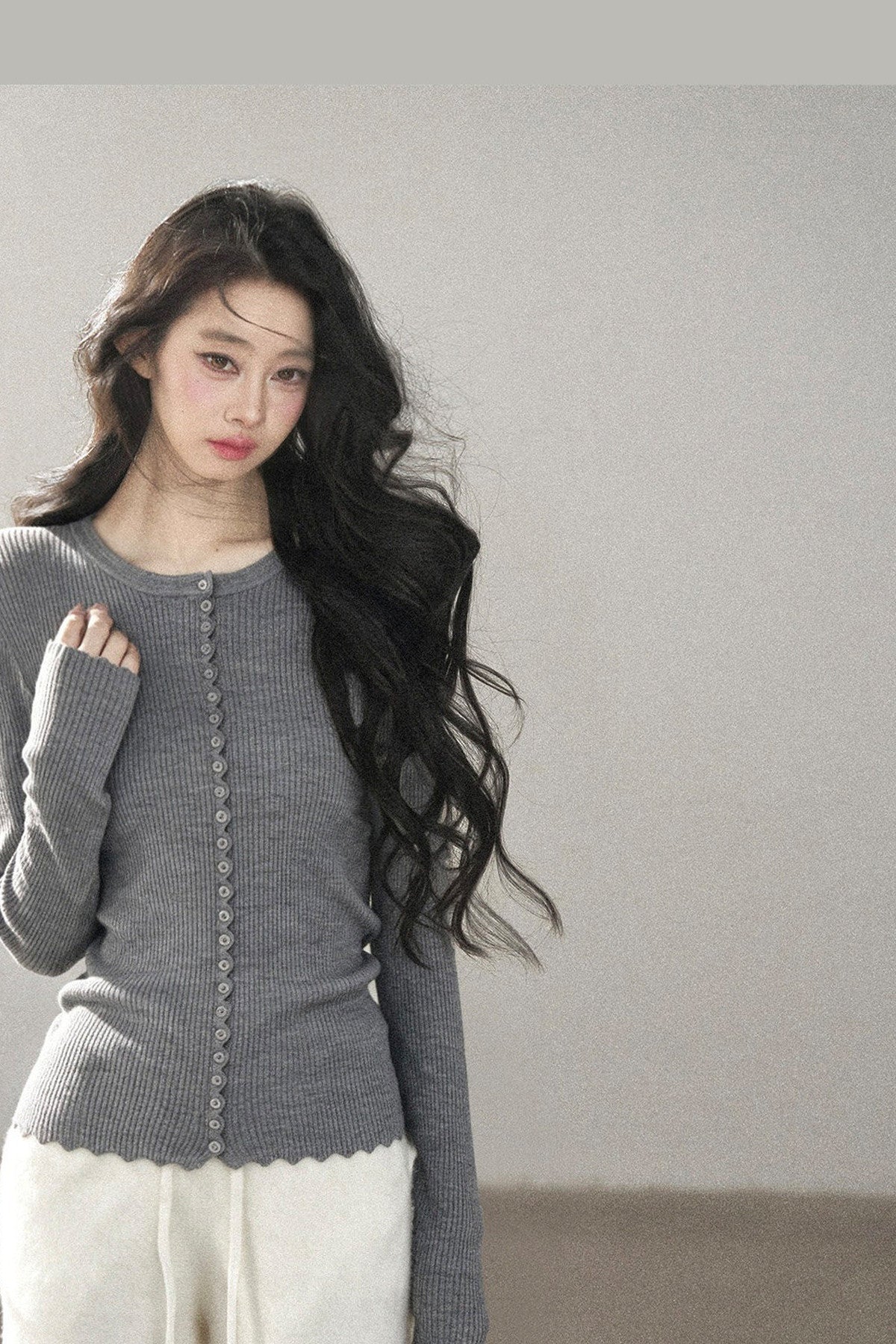 Mock Neck Knit Base Layer Top