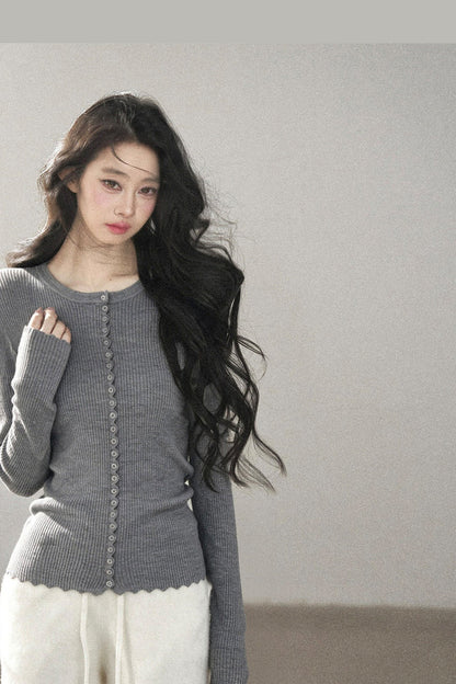 Mock Neck Knit Base Layer Top