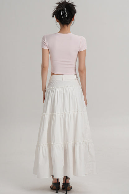 Elegant High-Waisted Crop Top