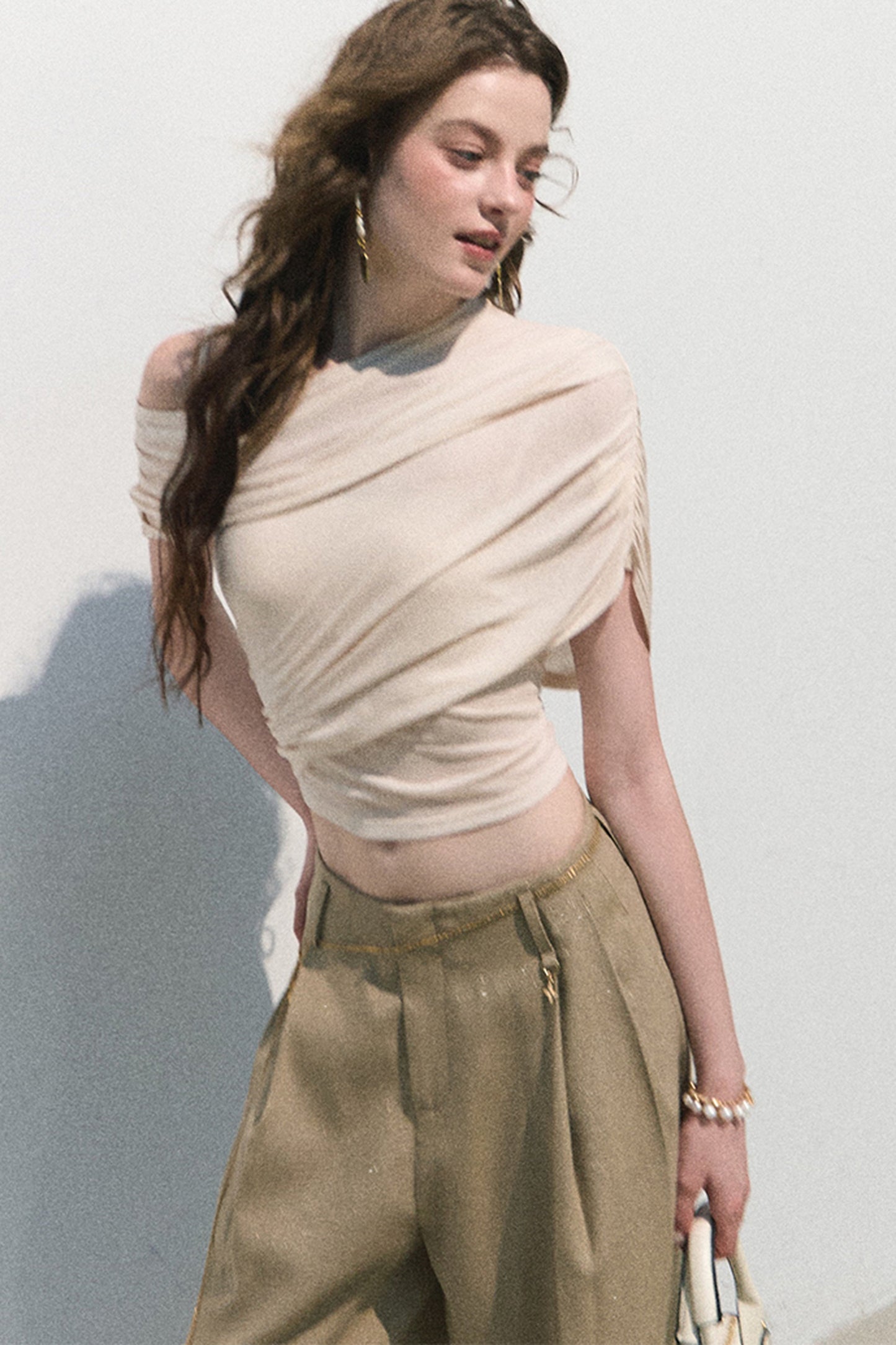 Colorful Lyocell Linen Capri Pants
