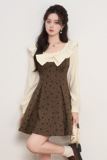 Layered-Look A-Line Dress