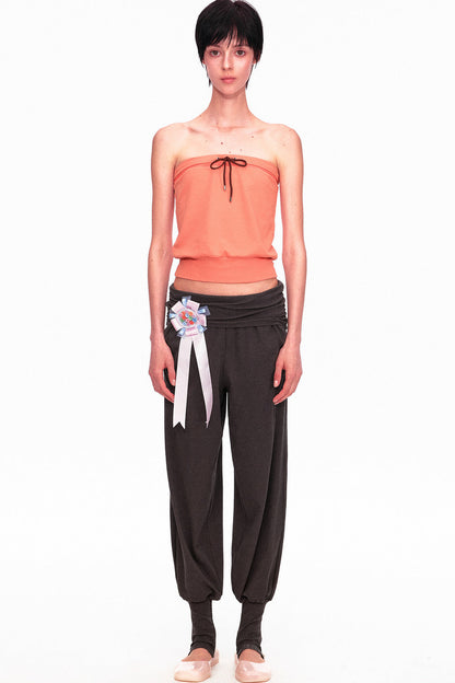 Long-Staple Cotton Knit Stirrup Pants