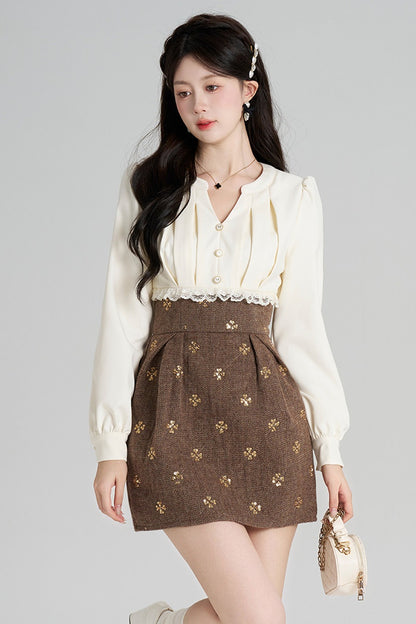 French-Style Shirt and Skirt Set-Up