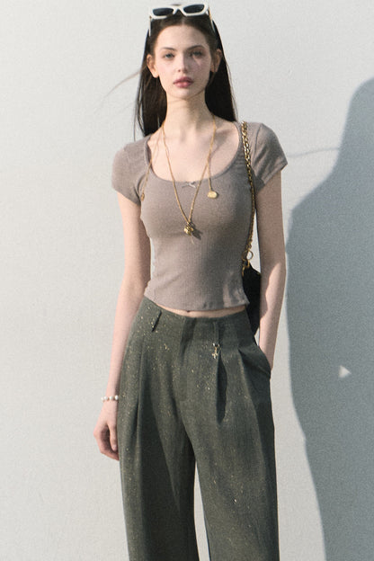 Ice Mint Jacquard Lace Top