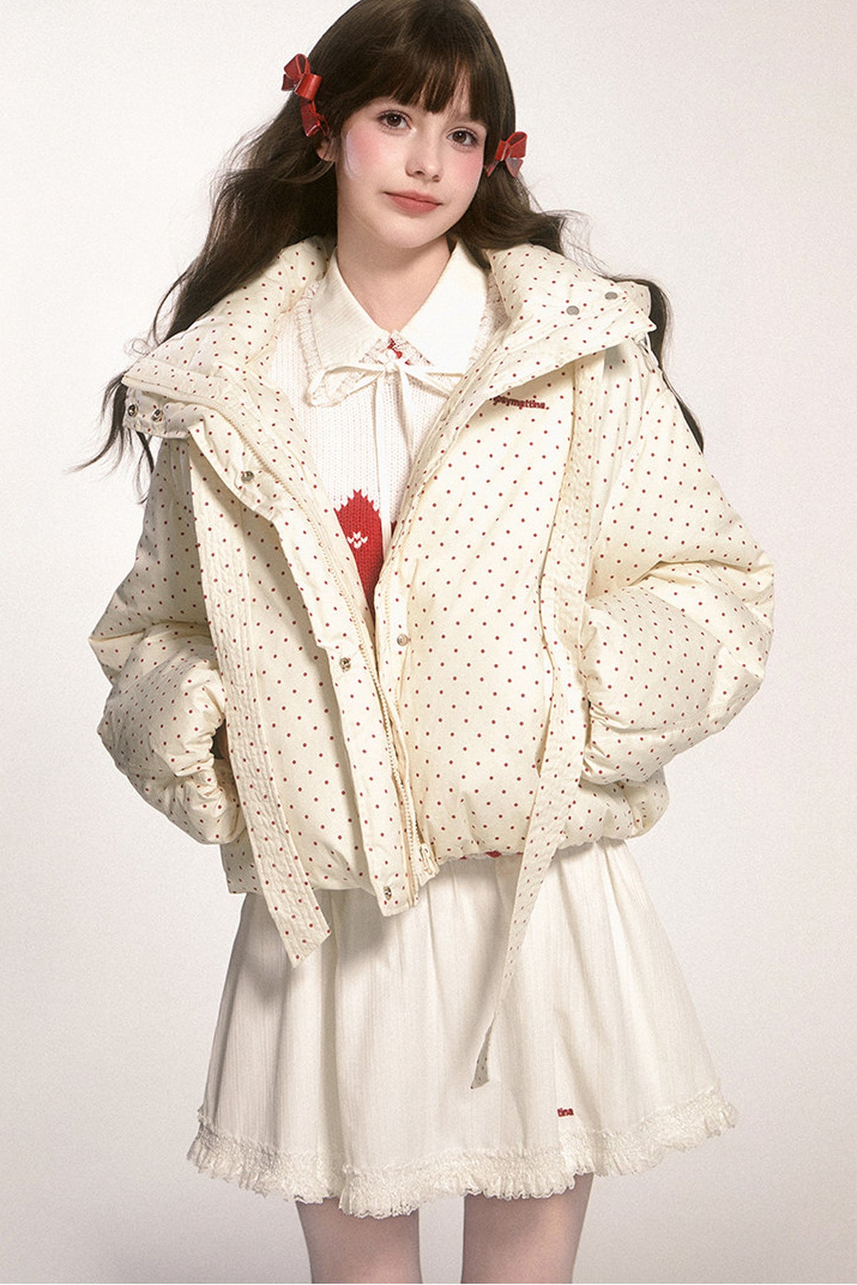 Two-Tone Short Puffer Jacket
