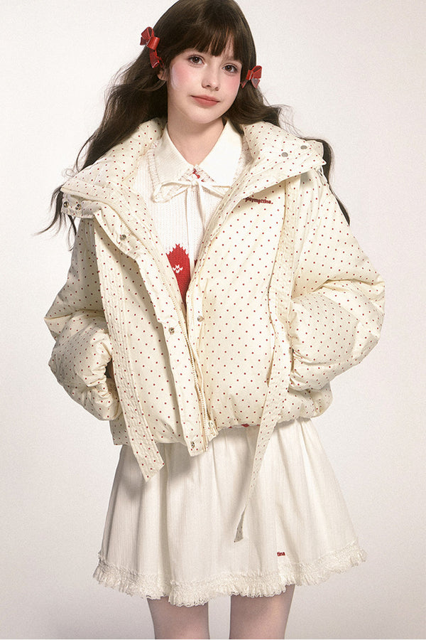 Two-Tone Short Puffer Jacket