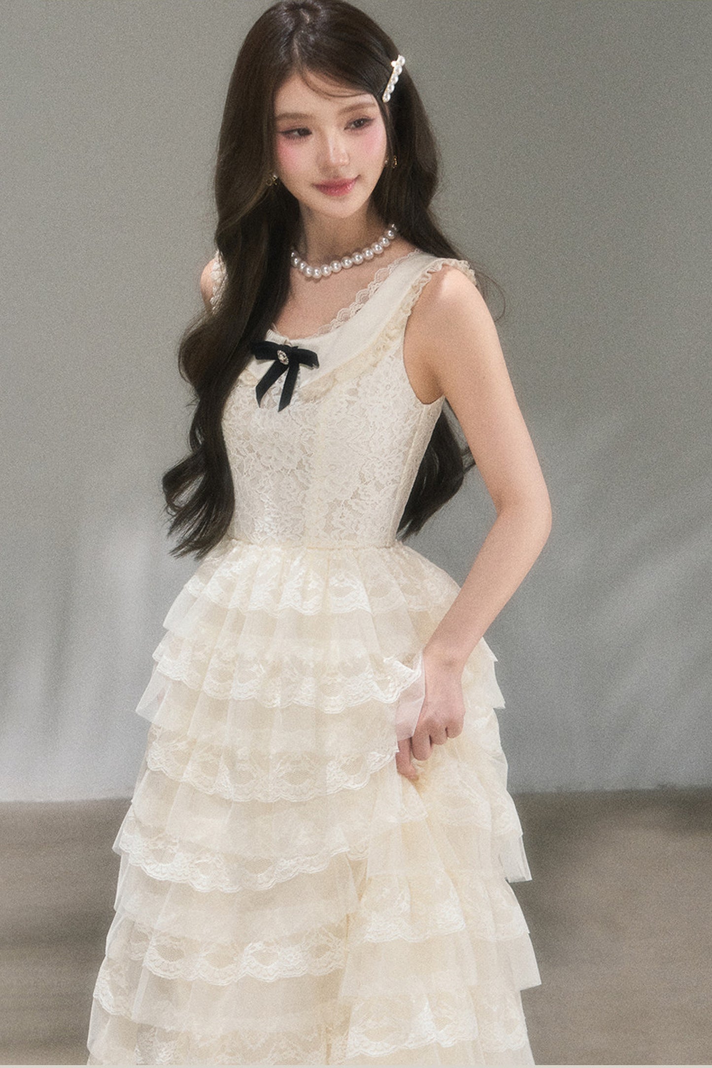 Thousand-Layer French Lace Dress