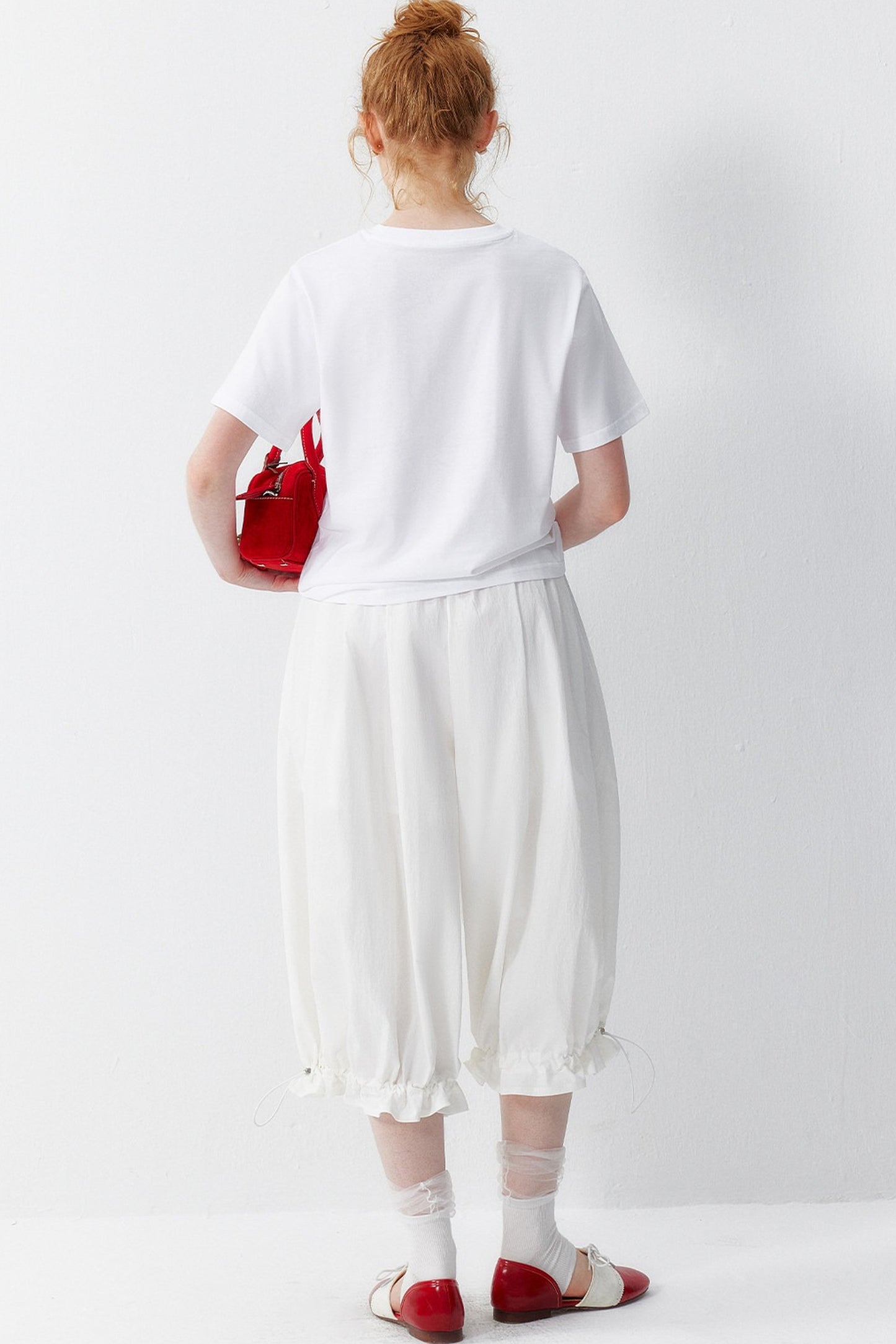 Watercolor Cherry Cotton Blouse