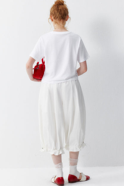 Watercolor Cherry Cotton Blouse