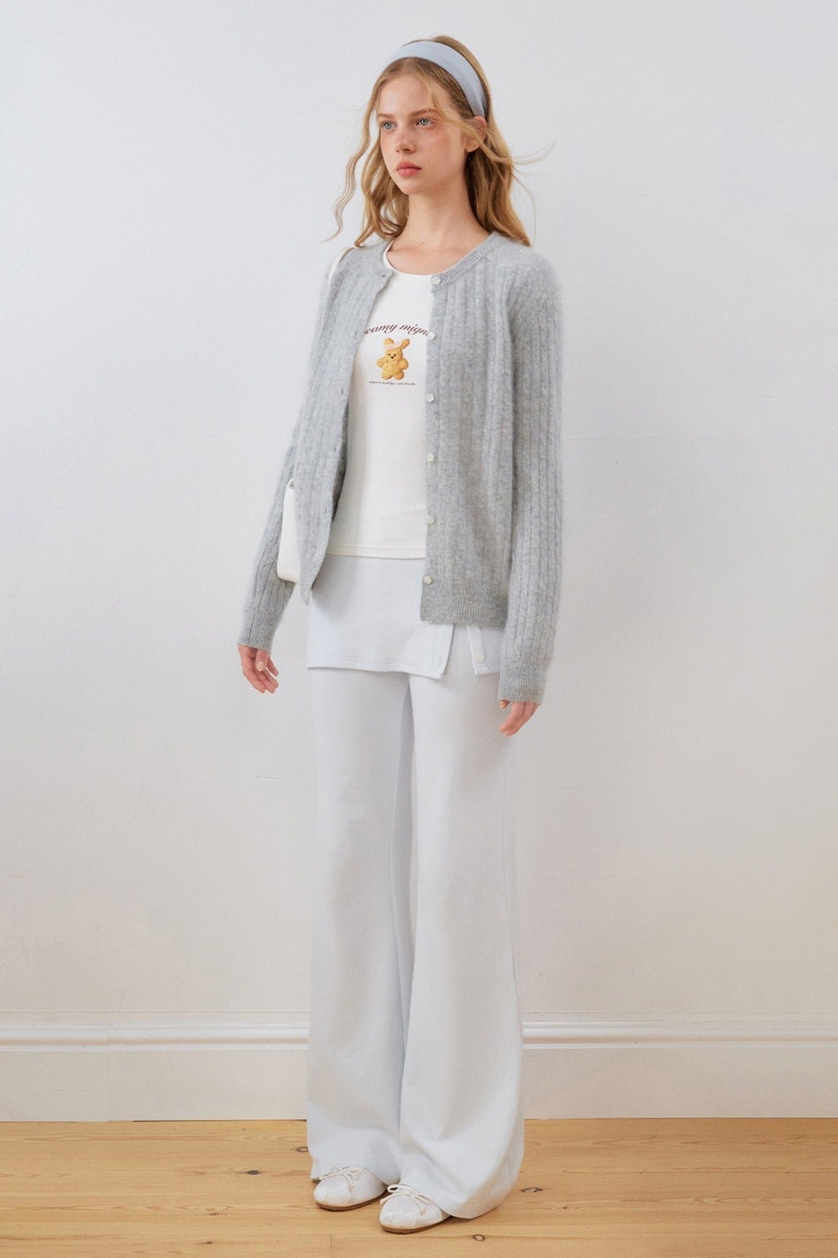 Cashmere Wool Cable Knit Cardigan