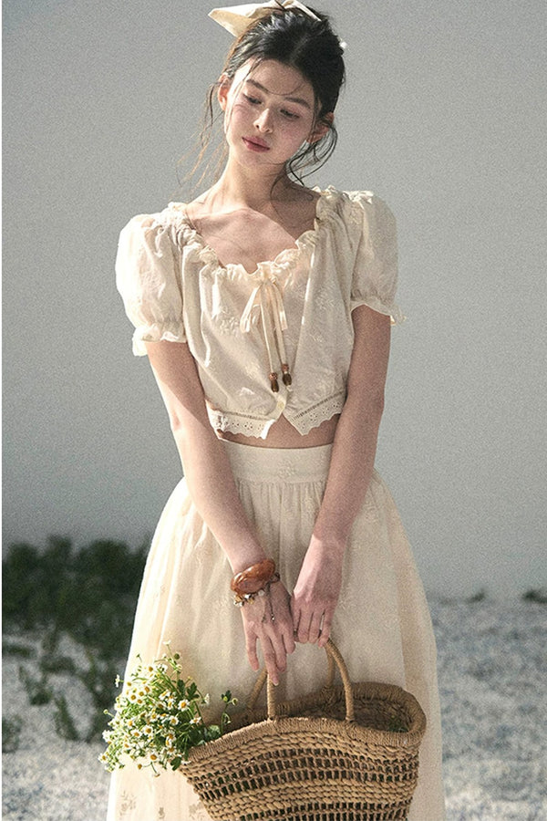 Mature Garden Summer Skirt Set-Up