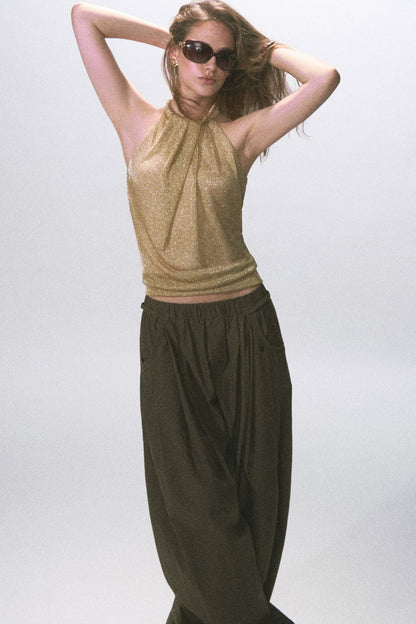 Twist Halter Backless Camisole Top