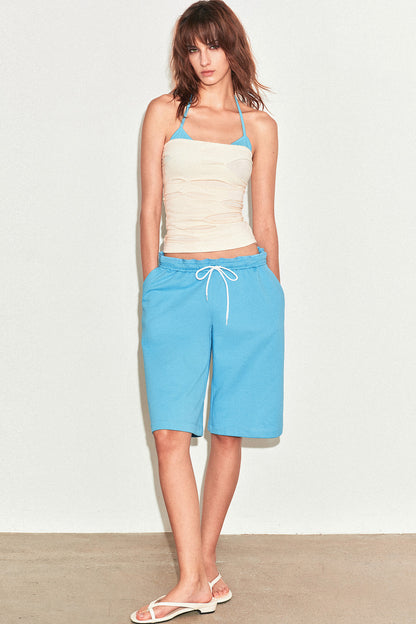 Textured Ripped Cut-Out Strapless Tube Top