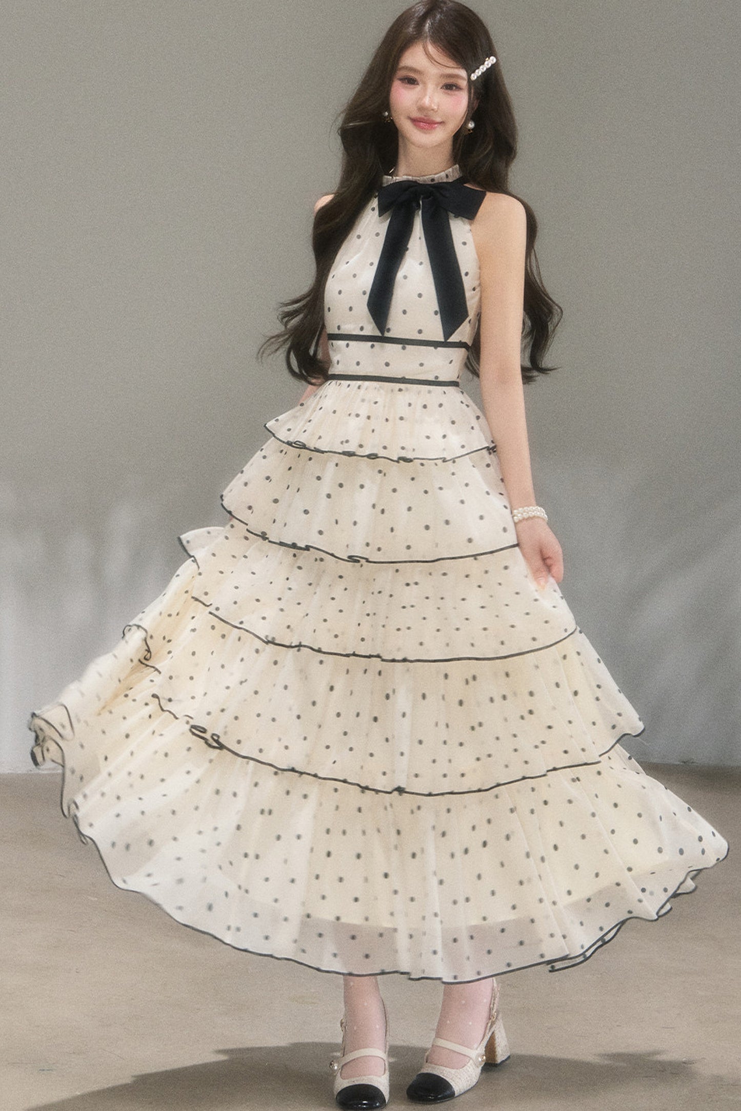 Polka Dot Tiered Dress
