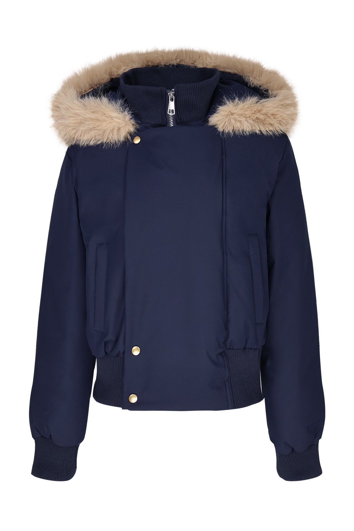 Hooded Fur Collar Down Jacket and Pants Set-Up