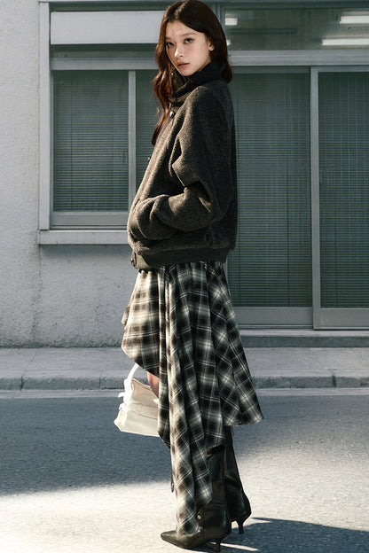 Loose Double-Breasted Woolen Jacket