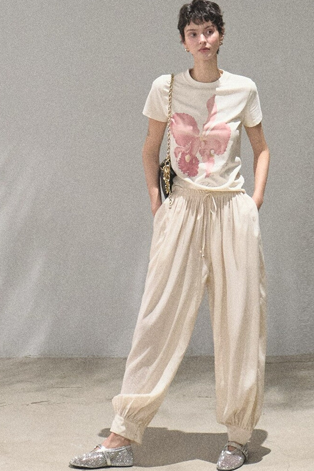 Cotton Printed Short Sleeve Top