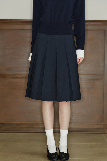 A-Line Pleated Skirt