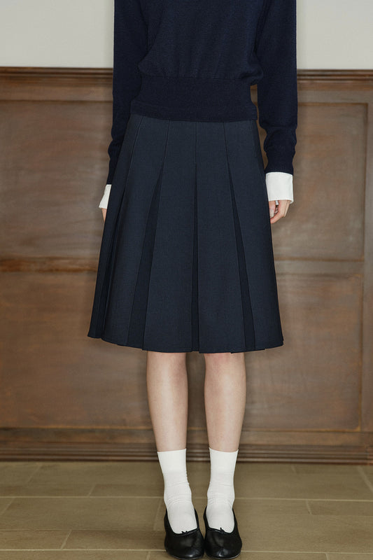 A-Line Pleated Skirt