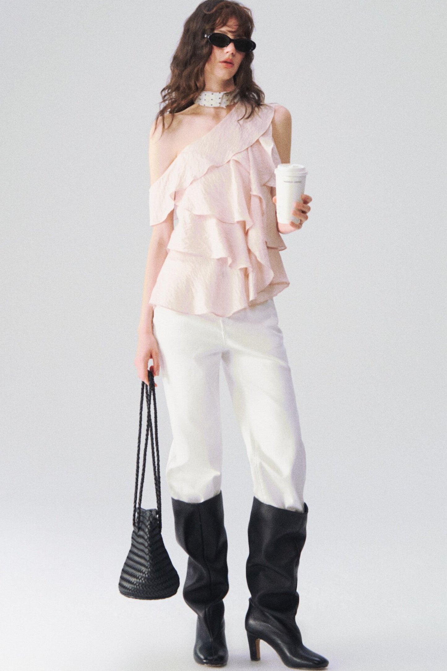 Multi-Layered Ruffle Off-Shoulder Top
