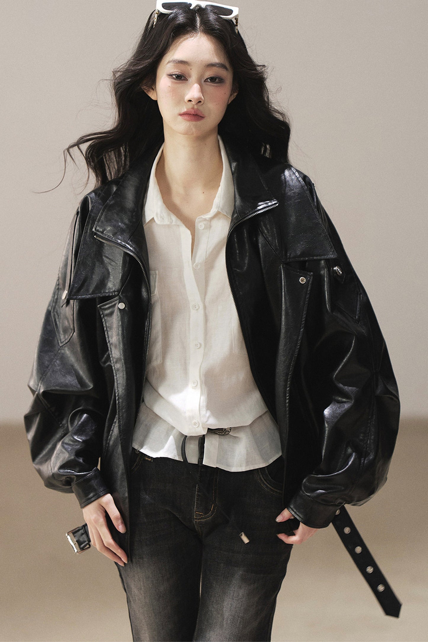 Oil Wax PU Leather Jacket