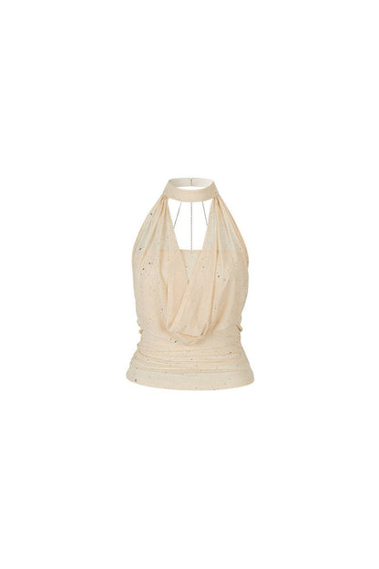 Chain Halter Neck Tank Top