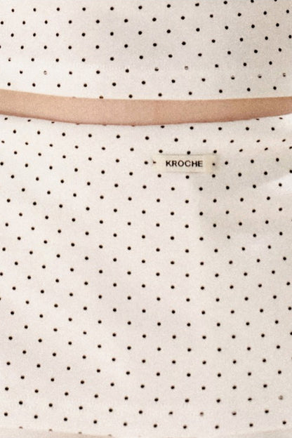 Polka Dot Cotton Tube Top And Wide Leg Pants Set-Up