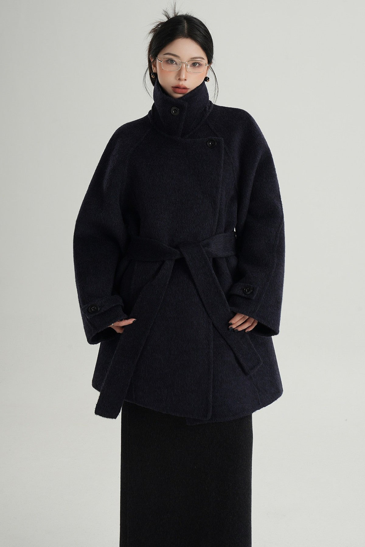 Mid-Length Double-Sided Wool Coat