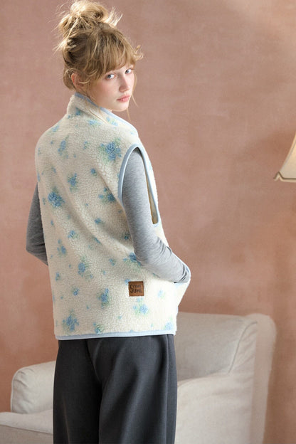 Floral Fleece Vest