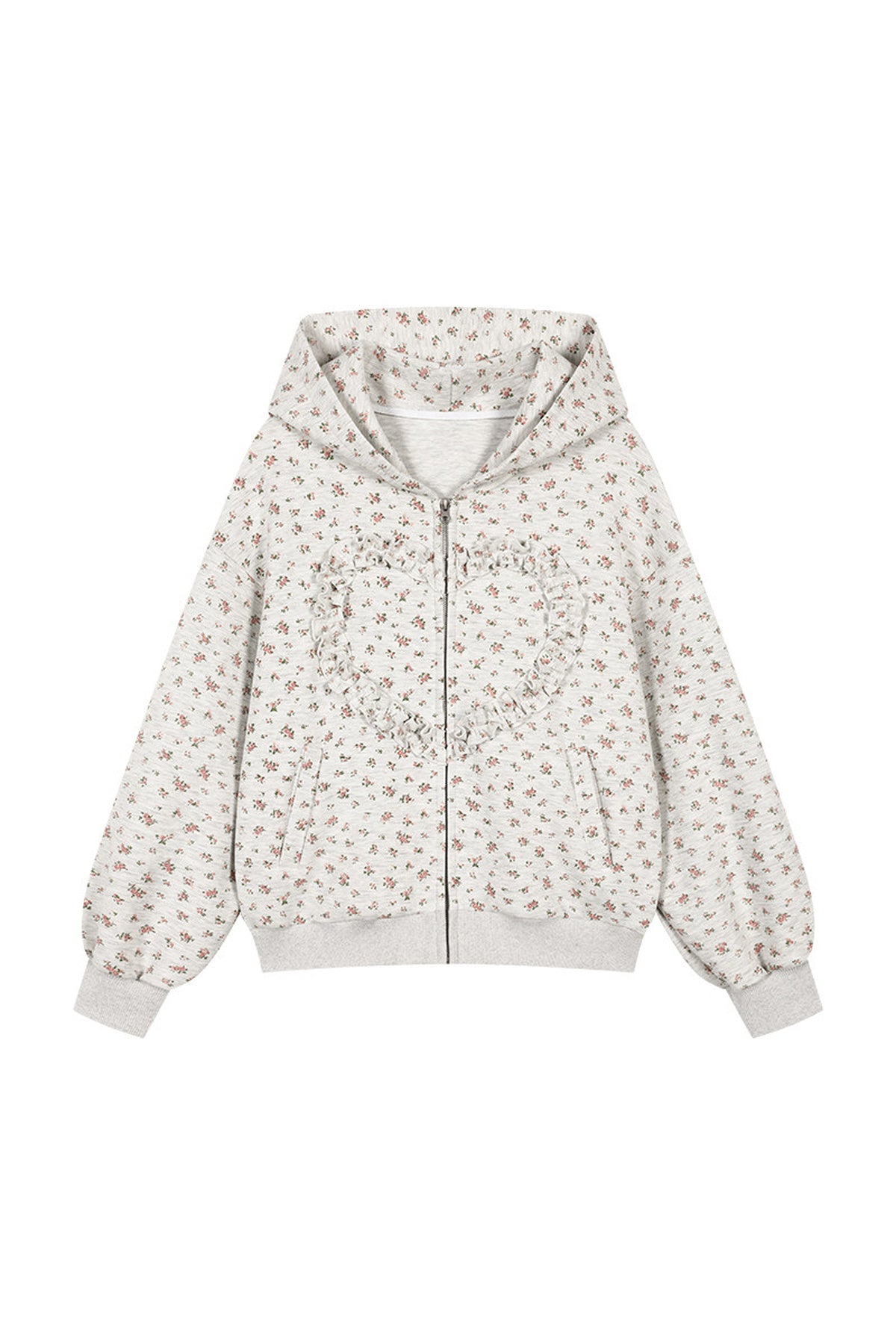 Floral Heart Hoodie and Scimitar Pants Set-Up