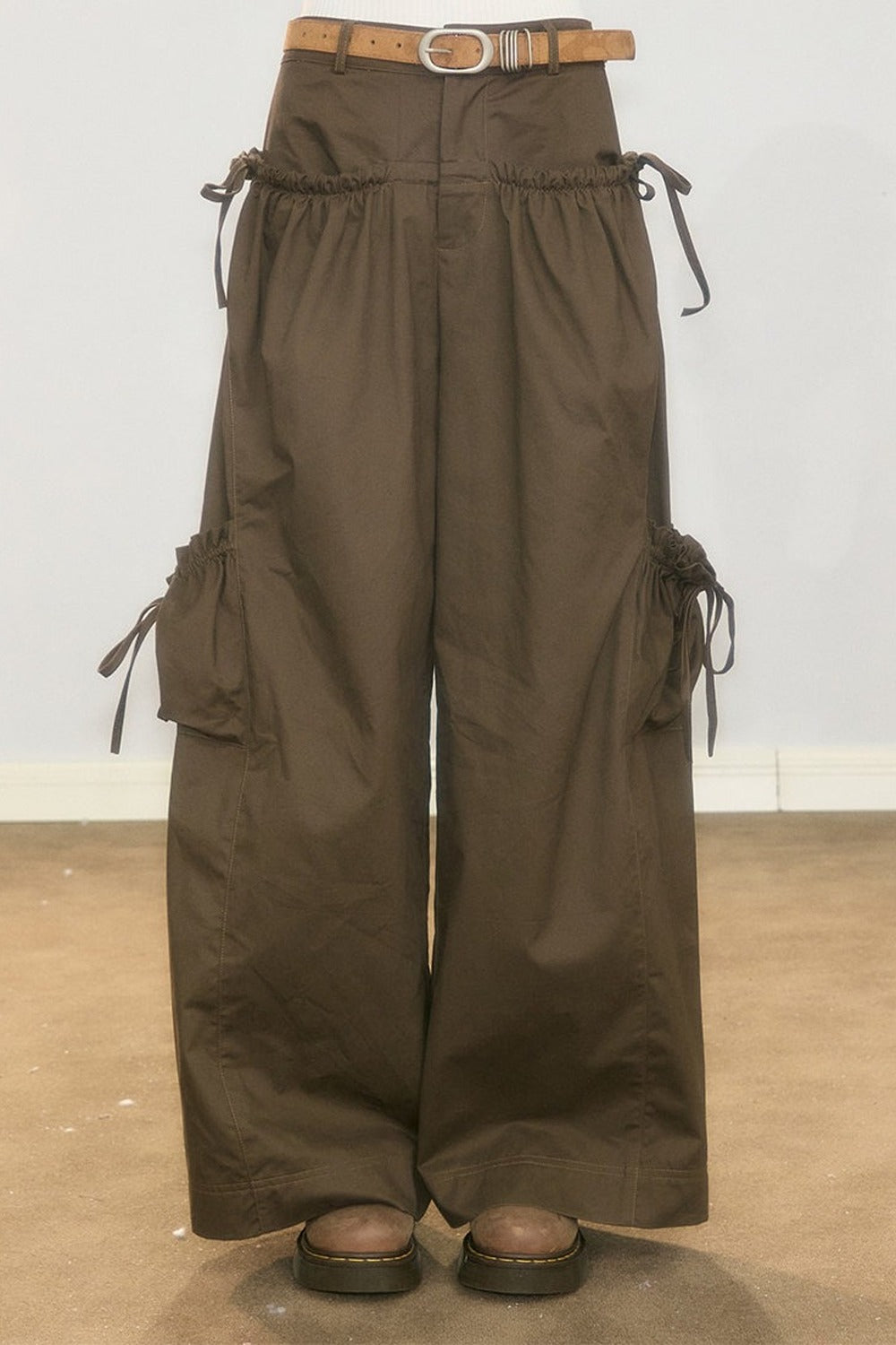 High-Waisted Wide-Leg Cargo Pants