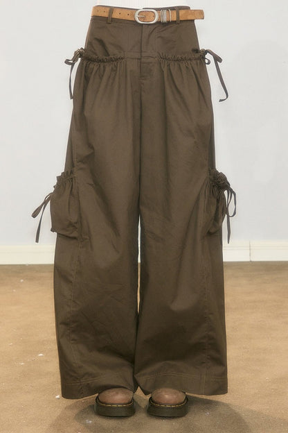 High-Waisted Wide-Leg Cargo Pants